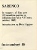 Sarenco "In Support of fine arts". (10 american poems in collaboration with ARTnews, october 1978). (Factotumbook 16)
